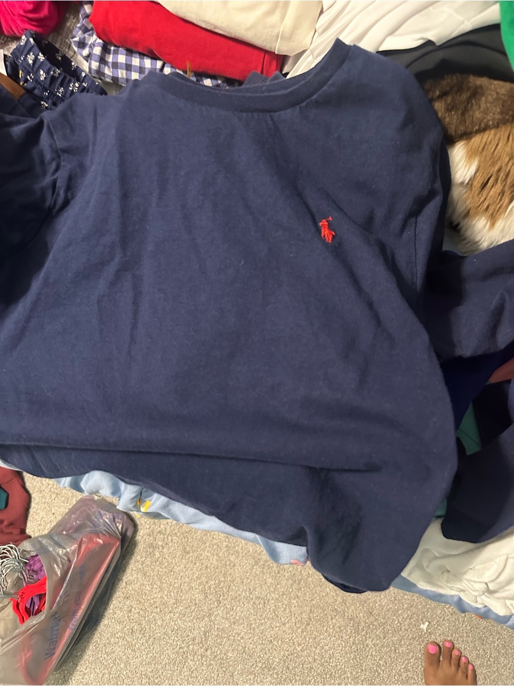 Polo by Ralph Lauren Navy Short Sleeve Tee with Red Pony Logo